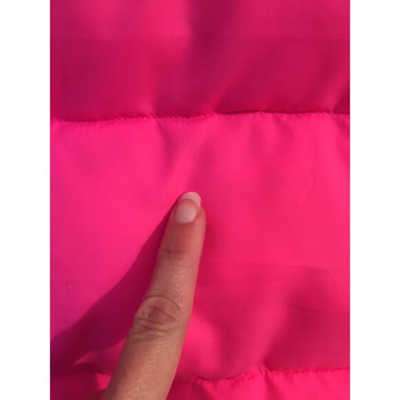 Anthropologie Pilcro Hot Pink Neon Quilted Down Puffer Vest Sz S Utility Scandi - Picture 6 of 8